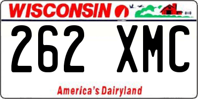 WI license plate 262XMC