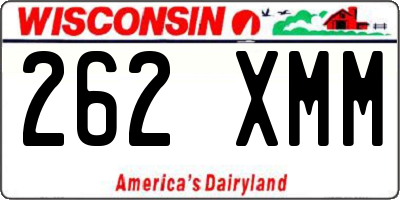 WI license plate 262XMM