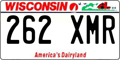 WI license plate 262XMR