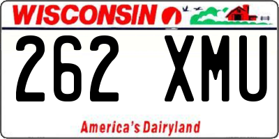 WI license plate 262XMU