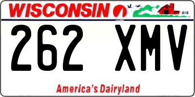 WI license plate 262XMV