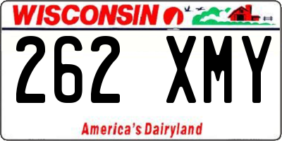 WI license plate 262XMY