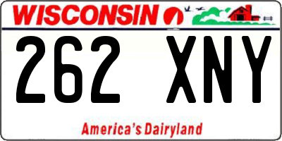 WI license plate 262XNY