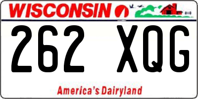 WI license plate 262XQG