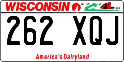 WI license plate 262XQJ
