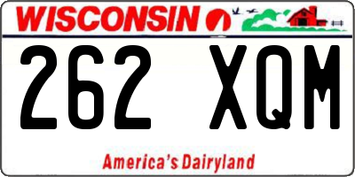 WI license plate 262XQM