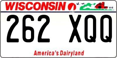 WI license plate 262XQQ