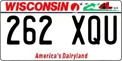 WI license plate 262XQU
