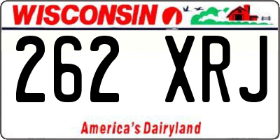 WI license plate 262XRJ