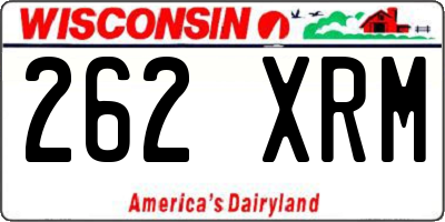 WI license plate 262XRM