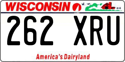 WI license plate 262XRU