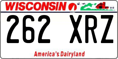 WI license plate 262XRZ
