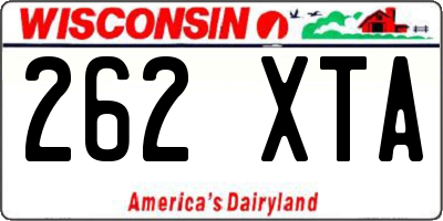 WI license plate 262XTA
