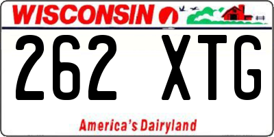 WI license plate 262XTG
