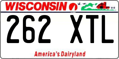 WI license plate 262XTL