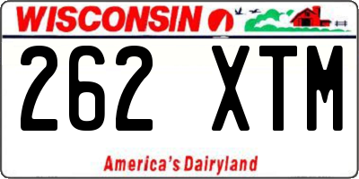 WI license plate 262XTM