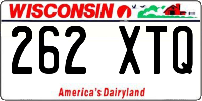 WI license plate 262XTQ