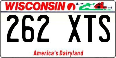 WI license plate 262XTS