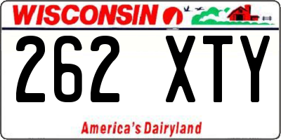 WI license plate 262XTY