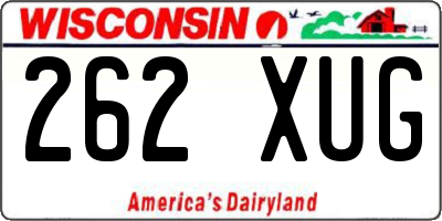 WI license plate 262XUG
