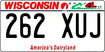 WI license plate 262XUJ