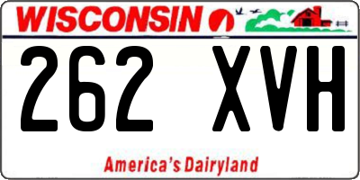 WI license plate 262XVH