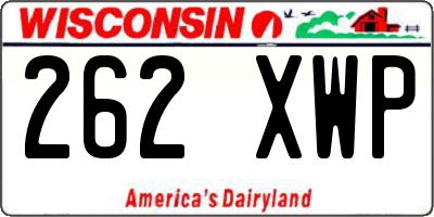 WI license plate 262XWP