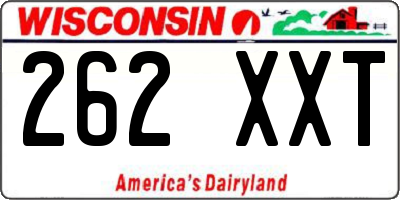 WI license plate 262XXT
