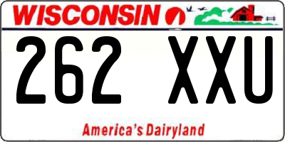 WI license plate 262XXU