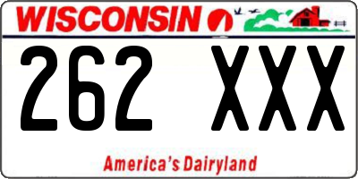 WI license plate 262XXX