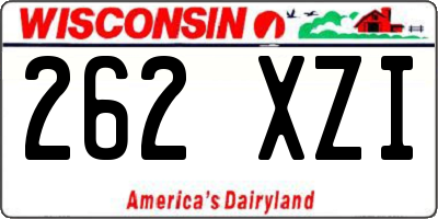 WI license plate 262XZI
