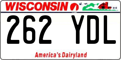 WI license plate 262YDL