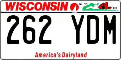 WI license plate 262YDM