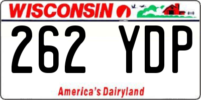 WI license plate 262YDP