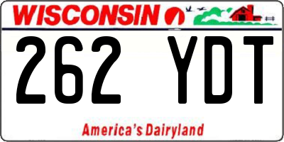 WI license plate 262YDT