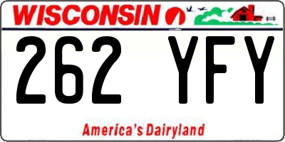 WI license plate 262YFY