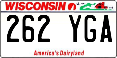 WI license plate 262YGA