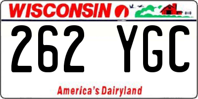WI license plate 262YGC