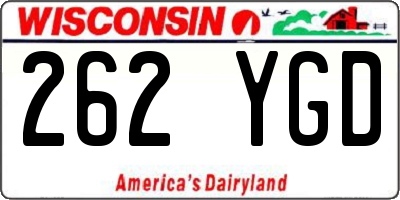 WI license plate 262YGD