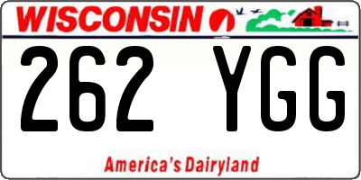 WI license plate 262YGG
