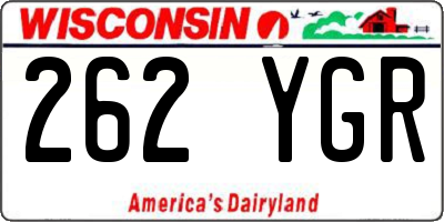 WI license plate 262YGR
