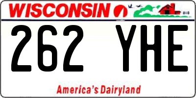 WI license plate 262YHE