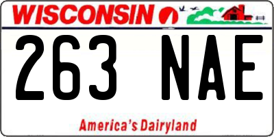 WI license plate 263NAE