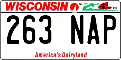 WI license plate 263NAP