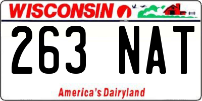 WI license plate 263NAT