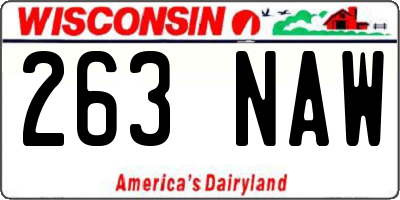 WI license plate 263NAW