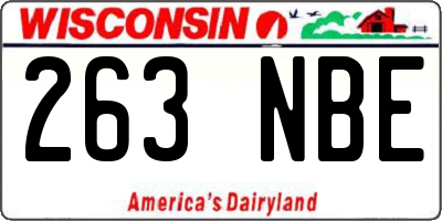 WI license plate 263NBE