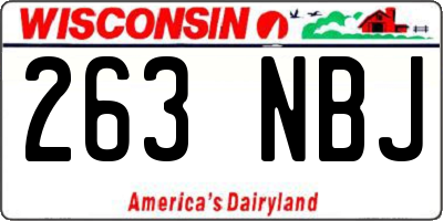 WI license plate 263NBJ