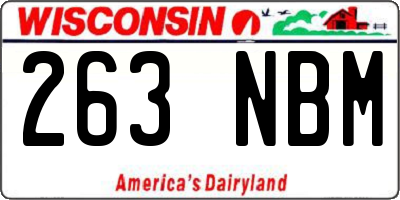 WI license plate 263NBM