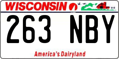 WI license plate 263NBY